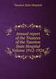 Annual report of the Trustees of the Taunton State Hospital Volume 1912-1924, Taunton State Hospital 