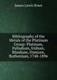 Bibliography of the Metals of the Platinum Group: Platinum, Palladium, Iridium, Rhodium, Osmium, Ruthenium, 1748-1896, James Lewis Howe 