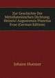 Zur Geschichte Der Mittellateinischen Dichtung: Heinrici Augustensis Planctus Evae (German Edition), Johann Huemer 