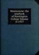 Mnemosyne: the yearbook of Huntington College Volume yr.1923, 