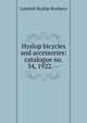 Hyslop bicycles and accessories: catalogue no. 34, 1922. --, Limited Hyslop Brothers 
