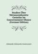 Studien Uber Metamorphosirte Gesteine Im Gouvernement Olonez (German Edition), Aleksandr Aleksandro Inostrantsev 