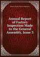 Annual Report of Factory Inspection Made to the General Assembly, Issue 3, Rhode Island. Factory Inspectors 