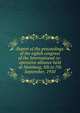 Report of the proceedings of the eighth congress of the International co-operative alliance held at Hamburg, 5th to 7th September, 1910, 