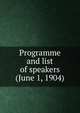 Programme and list of speakers (June 1, 1904), 