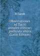 Observationes ad Taciti annales criticae; particula altera (Latin Edition), Fr Jacob 