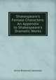 Shakespeare's Female Characters: An Appendix to Shakespeare's Dramatic Works, Jameson Mrs. 