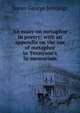 An essay on metaphor in poetry: with an appendix on the use of metaphor in Tennyson's In memoriam, James George Jennings 