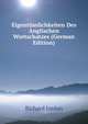 Eigentumlichkeiten Des Anglischen Wortschatzes (German Edition), Richard Jordan 