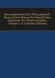Sitzungsberichte Der Philosophisch-Historischen Klasse Der Kaiserlichen Akademie Der Wissenschaften, Volume 113 (German Edition), 