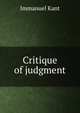 Critique of judgment, Kant Immanuel 