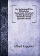 Der Rechtsbegriff Des Offentlichen Wasserlaufs: Entwickelt Aus Den Quellen Des Romischen Rechts (Spanish Edition), Alfred Kappeler 