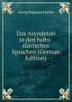 Das Asyndeton in den balto-slavischen Sprachen (German Edition), Georg Siegmund Keller 