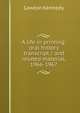 A life in printing: oral history transcript / and related material, 1966-1967, Lawton Kennedy 