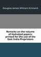 Remarks on the volume of Hydrabad papers: printed for the use of the East India Proprietors, Douglas James William Kinnaird 