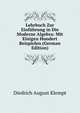Lehrbuch Zur Einfuhrung in Die Moderne Algebra: Mit Einigen Hundert Beispielen (German Edition), Diedrich August Klempt 