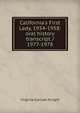 California's First Lady, 1954-1958: oral history transcript / 1977-1978, Virginia Carlson Knight 