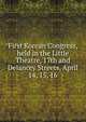 First Korean Congress, held in the Little Theatre, 17th and Delancey Streets, April 14, 15, 16, 