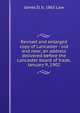 Revised and enlarged copy of Lancaster - old and new; an address delivered before the Lancaster board of trade, January 9, 1902, James D. b. 1865 Law 