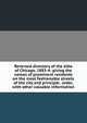 Reversed directory of the elite of Chicago, 1883-4: giving the names of prominent residents on the most fashionable streets of the city and principal . order, with other valuable information, 