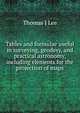 Tables and formulae useful in surveying, geodesy, and practical astronomy, including elements for the projection of maps, Thomas J Lee 