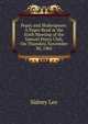 Pepys and Shakespeare: A Paper Read at the Sixth Meeting of the Samuel Pepys Club, On Thursday, November 30, 1905, Lee, Sidney Sir 