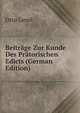 Beitrage Zur Kunde Des Pratorischen Edicts (German Edition), Otto Lenel 