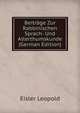 Beitrage Zur Rabbinischen Sprach- Und Alterthumskunde (German Edition), Eisler Leopold 