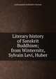 Literary history of Sanskrit Buddhism; from Winternitz, Sylvain Levi, Huber, Gushtaspshah Kaikhushro Nariman 