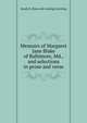 Memoirs of Margaret Jane Blake of Baltimore, Md., and selections in prose and verse, Sarah R. [from old catalog] Levering 