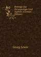 Beitrage Zur Dermatologie Und Syphilis (German Edition), Georg Lewin 