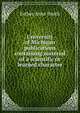 University of Michigan publications containing material of a scientific or learned character, Esther Anne Smith 