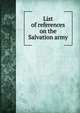 List of references on the Salvation army, 