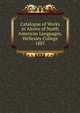 Catalogue of Works in Alcove of North American Languages, Wellesley College 1887, 