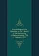 Proceedings at the Opening of the Library of the University of Pennsylvania, 7Th of February 1891, 