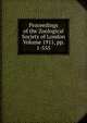 Proceedings of the Zoological Society of London Volume 1911, pp. 1-555, 