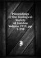 Proceedings of the Zoological Society of London Volume 1915, pp. 1-298, 