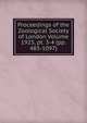 Proceedings of the Zoological Society of London Volume 1923, pt. 3-4 (pp. 483-1097), 