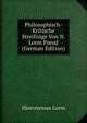Philosophisch-Kritische Streifzuge Von N. Lorm Pseud (German Edition), Hieronymus Lorm 