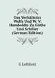 Das Verhaltniss Wolfs Und W. V. Humboldts Zu Gothe Und Schiller (German Edition), G Lothholz 
