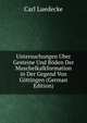 Untersuchungen Uber Gesteine Und Boden Der Muschelkalkformation in Der Gegend Von Gottingen (German Edition), Carl Luedecke 