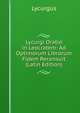 Lycurgi Oratio in Leocratem: Ad Optimorum Librorum Fidem Recensuit (Latin Edition), Lycurgus 