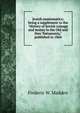 Jewish numismatics; being a supplement to the "History of Jewish coinage and money in the Old and New Testaments," published in 1864, Frederic W. Madden 