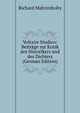 Voltaire Studien: Beitrage zur Kritik des Historikers und des Dichters (German Edition), Richard Mahrenholtz 
