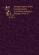 Annual report of the Commissioner of Animal Industry Volume 1914-17, 