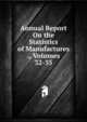 Annual Report On the Statistics of Manufactures ., Volumes 32-35, 