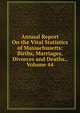 Annual Report On the Vital Statistics of Massachusetts: Births, Marriages, Divorces and Deaths., Volume 44, 