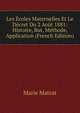 Les Ecoles Maternelles Et Le Decret Du 2 Aout 1881: Histoire, But, Methode, Application (French Edition), Marie Matrat 