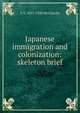 Japanese immigration and colonization: skeleton brief, V S. 1857-1938 McClatchy 
