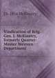 Vindication of Brig. Gen. J. McKinstry, formerly Quarter-Master Western Department, J b. 1814 McKinstry 